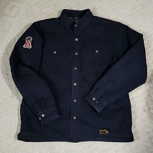 Harley Davidson quilted, snap front mechanic type jacket  mens Large